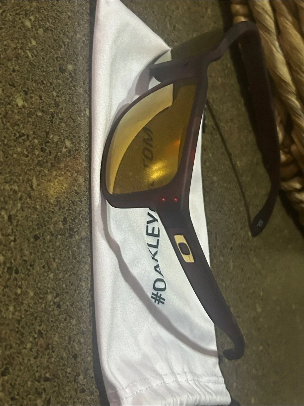 Oakley Custom Holbrook. Red camo frame/ Gold polarized lens. New unused.